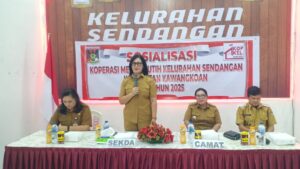 Sekda Lynda Watania Buka Sosialisasi Koperasi Merah Putih di Kelurahan Sendangan dan Sendangan Tengah Kecamatan Kawangkoan 