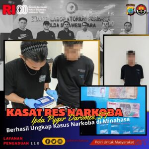 Polres Minahasa Amankan Pengedar Sabu, Anggota Tim Opsnal Alami Luka Serius Saat Penangkapan