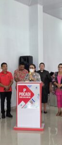 Bunda Literasi Minahasa Ibu Martina Dondokambey -Lengkong Hadiri Lomba Bertutur dan Tinjau Perpustakaan Kabupaten