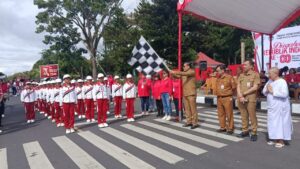 Semangat Kemerdekaan Berkobar di Tondano, Ribuan Pelajar Ikuti Lomba Gerak Jalan