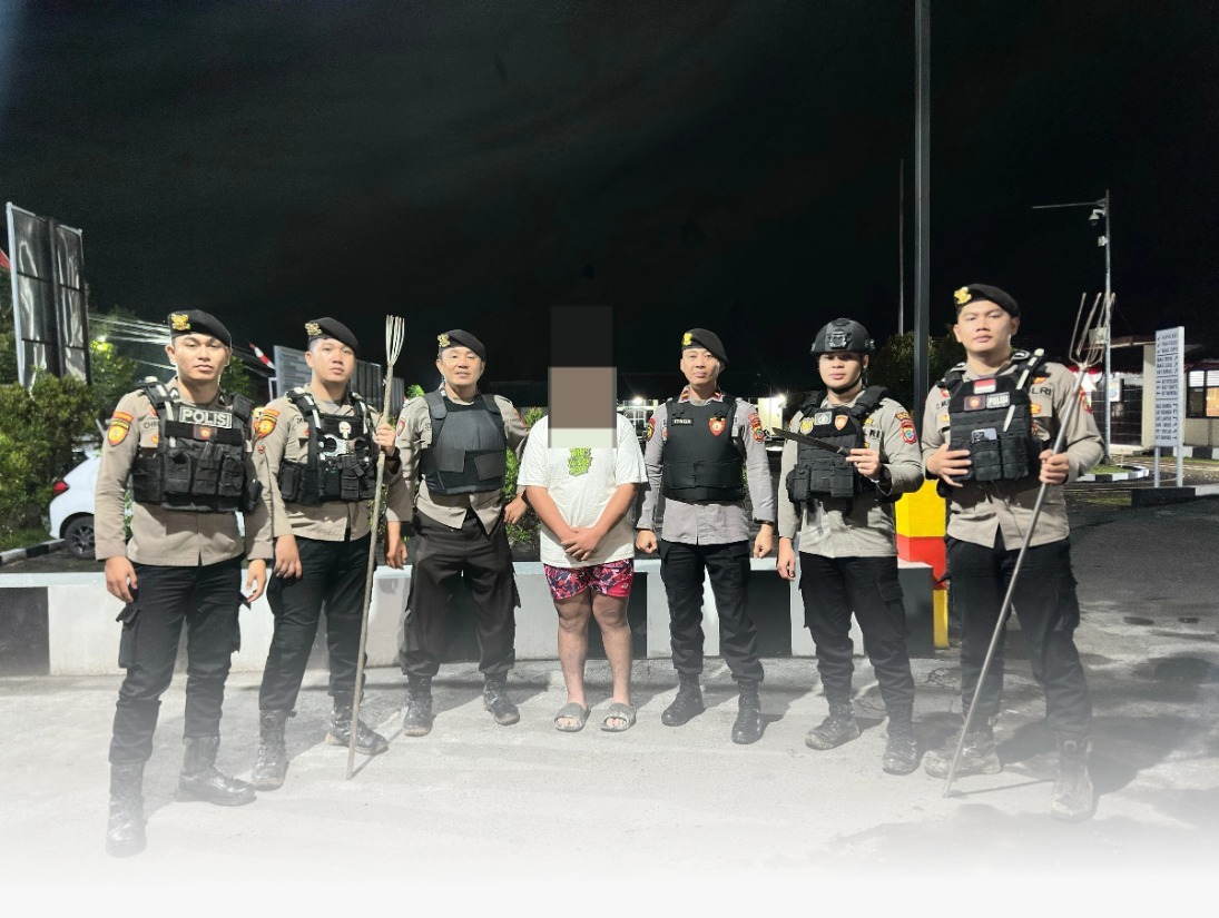 Polres Minahasa Cegah Bentrok, Amankan Pemuda dengan Senjata Tajam