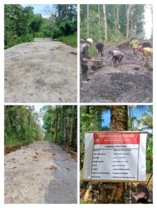 Betonisasi Jalan Kebun di Desa Kolongan Atas Satu Rampung Dikerjakan