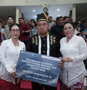 Minahasa Raih Digital Tax Champion Award 2025, RD–VaSung Hadiri HUT ke-61 Sulut