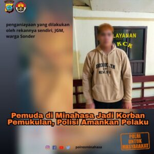 Polsek Kawangkoan Amankan Pelaku Penganiayaan terhadap Pemuda di Minahasa