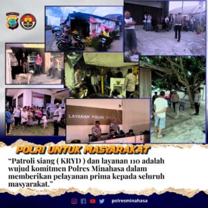 Polres Minahasa Hadirkan Pelayanan Prima Melalui Patroli Siang Hari