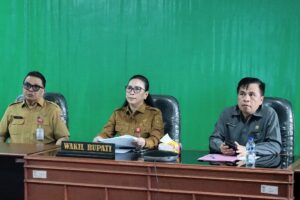 Wabup Minahasa Vanda Sarundajang Ikuti Rakor Pengendalian Inflasi dan Evaluasi Program Strategis Nasional