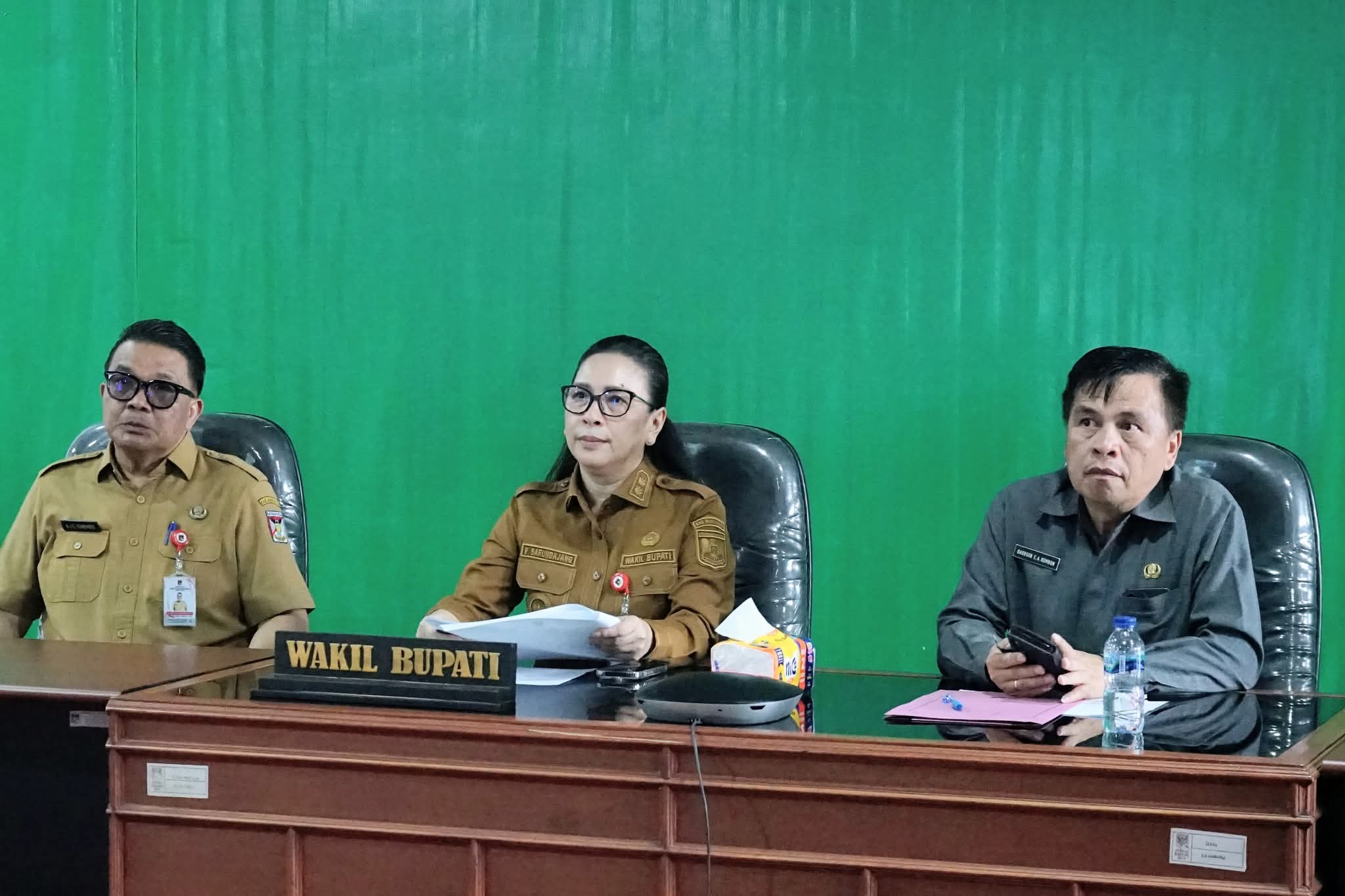 Wabup Minahasa Vanda Sarundajang Ikuti Rakor Pengendalian Inflasi dan Evaluasi Program Strategis Nasional