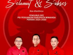 Robby Dondokambey Kembali Pimpin DPC PDI Perjuangan Minahasa Periode 2025–2030, Konsolidasi Partai Kian Diperkuat