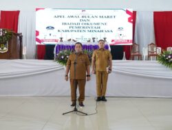 Pimpin Apel Kerja Maret 2026, Bupati Robby Dondokambey Serahkan SK Plt Staf Ahli dan Sambut Dokter Internship di Minahasa