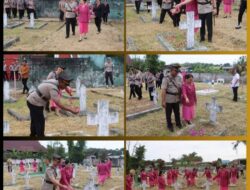 Kapolres Minahasa Pimpin Ziarah Nasional di TMP Rinegetan Sambut Hari Bhayangkara ke-80