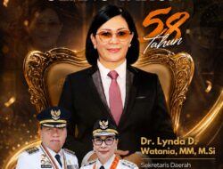 Bupati Robby Dondokambey dan Wabup Vanda Sarundajang Sampaikan Ucapan Selamat Ulang Tahun ke-58 kepada Sekda Minahasa Lynda D. Watania