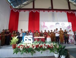 HUT KE-65 DESA MOKUPA, BUPATI ROBBY DONDOKAMBEY AJAK MASYARAKAT PERKUAT KEBERSAMAAN DAN GOTONG ROYONG