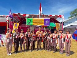 Semangat Pramuka, 10 Siswa SMP Negeri 1 Kawangkoan Ikuti Raimuna Cabang dan Kemah Penggalang